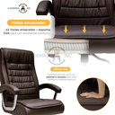 Ver imagem 2 de Cadeira de Escritório Presidente Alta Executiva Ergonômica Giratória Molas Ensacadas Pillow Top
