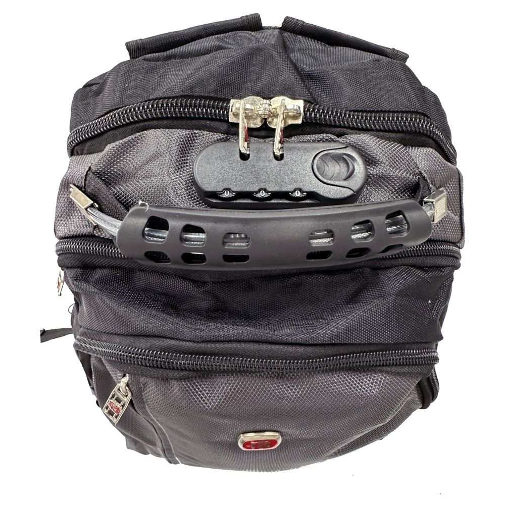 Mochila Casual 18" Notebook Trava Cadeado - Cinza - Kimtino - 7