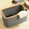 Cesto Linho em Bambu Grey 38cm Organizador Lavanderia Mimo - 2