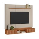 Ver imagem 4 de Painel Home para TV Sala de Estar Amarante Canela Off White Fosco 162cm