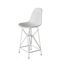 Ver imagem 3 de Kit 3 Banquetas Bistrô Alta Eames Branca Base Ferro Branco - Cor: Branco
