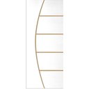 Ver imagem 2 de Porta de Correr Frisada Cm-01 Branca Kit de Madeira C/ Fechadura 210x92 Hdf