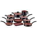 Ver imagem 1 de Jogo de Panelas Tramontina Turim 10 Peças Preto em Alumínio Antiaderente Starflon Max