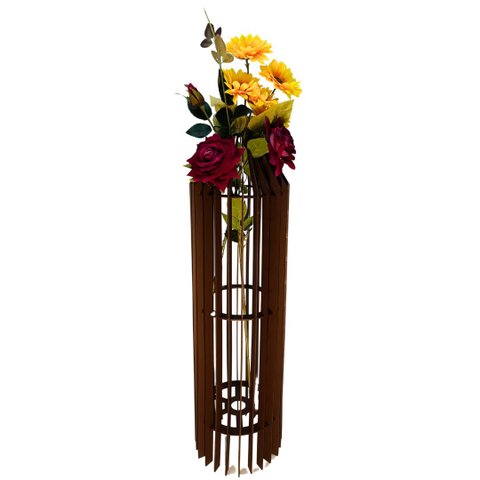 Vaso de Chão Decorativo Grande Mdf Penedo:preto/60x20cm