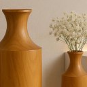 Ver imagem 3 de Garrafas Decorativas em Madeira Vaso Decoração Luxo 2 Uni