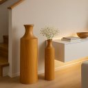 Ver imagem 2 de Garrafas Decorativas em Madeira Vaso Decoração Luxo 2 Uni