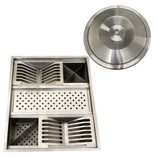 Cesto Lixeira Pia Cozinha Embutir 5L C/ Escorredor Inox - 4