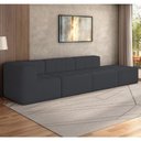 Ver imagem 2 de Sofá Modulado 4 Lugares 308cm Espuma D33 Multimóveis Cr45357 Grafite
