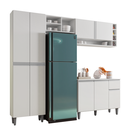 Ver imagem 1 de Kit de Cozinha Completo 230cm Vanessa 3 Peças Ajl Móveis:branco
