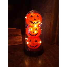 Luminária Halloween Abóbora Redoma Cúpula Frio Dia das Bruxas Amor Lindo - 1