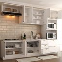 Ver imagem 2 de Cozinha Completa Orlando 10 Portas 5 Gavetas 100% Mdf Americana Branco - Panorama Móveis