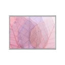 Ver imagem 1 de Quadro Decorativo - Folhas Textura Veias Rosa Lilas Flnt089 - Vidro com Impressão Uv - 80x60cm