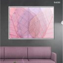 Ver imagem 2 de Quadro Decorativo - Folhas Textura Veias Rosa Lilas Flnt089 - Vidro com Impressão Uv - 80x60cm