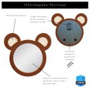 Ver imagem 3 de Espelho Decorativo Infantil 43x44cm Urso Freijó/ Marrom