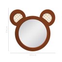 Ver imagem 2 de Espelho Decorativo Infantil 43x44cm Urso Freijó/ Marrom