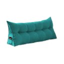 Ver imagem 1 de Almofada Para Cabeceira Apoio Mel Casal 140 cm Suede Azul Turquesa - LM DECOR