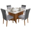 Ver imagem 1 de Conjunto Sala de Jantar Mesa 1,20m com Vidro 4 Cadeiras Montreal