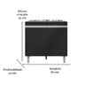 Balcão Cooktop Andreia 4 a 5 Bocas - Moveis Ajl - 3