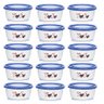Jogo 15 Mini Potes Redondo Plástico Prime 270ml Galinha Angola - Ercaplast - 1