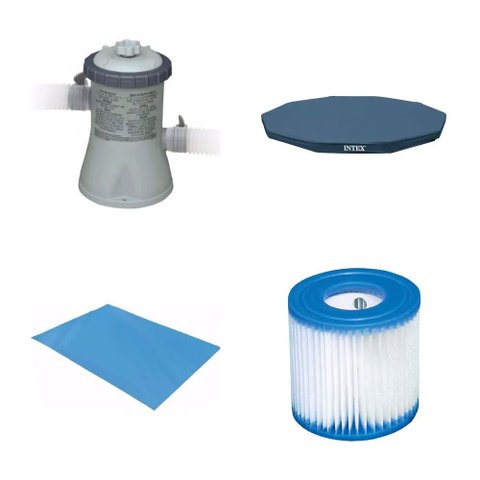 Kit Filtro 1.250 Litros/Hora + Capa 305 Estrutural + Forro Intex - 110v