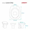 Tampa de Vaso Almofadada Luxo Loren One Branco para Lorenzetti - 3