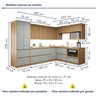 Cozinha Completa Modulada 9 Peças 11 Portas 8 Gavetas com Rodapé Norten - 3