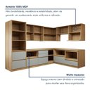 Ver imagem 6 de Cozinha Completa Modulada 9 Peças 11 Portas 8 Gavetas com Rodapé Norten Verde/Nature