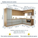 Ver imagem 3 de Cozinha Completa Modulada 9 Peças 11 Portas 8 Gavetas com Rodapé Norten Verde/Nature