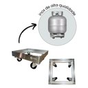 Ver imagem 4 de Suporte para Botijão de Gás em Inox 304 Profissional Cozix