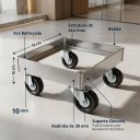 Ver imagem 5 de Base para Botijão de Gás Premium com Rodinhas - Cozix