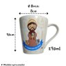 Caneca De Porcelana Allmix Estampa São Francisco de Assis 290 ML Branco - 5