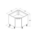 Ver imagem 3 de Balcão Ditália Aspen Canto Carv/branco Cd-106