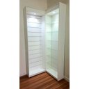 Ver imagem 1 de Kit 2 Gôndola Lojas Estante Expositor Vidro Led na Cor Branca