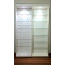 Ver imagem 3 de Kit 2 Gôndola Lojas Estante Expositor Vidro Led na Cor Branca