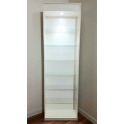 Kit 2 Gôndola Lojas Estante Expositor Vidro Led na Cor Branca - 6