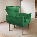 Ver imagem 3 de Kit 2 Poltronas Decorativa Mona para Sala, Salão Escritório Verde