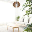 Ver imagem 2 de Luminária Teto tipo Pendente SIDNEY MDF - Completa - Cor: Marrom