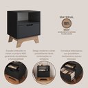 Ver imagem 6 de Móveis para Quarto 2 Mesas de Cabeceira Alice Preto