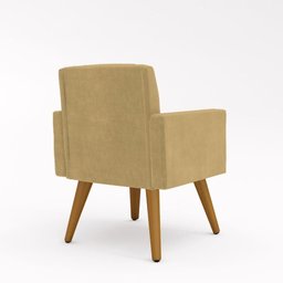 Kit 03 Poltronas Decorativa Sala Balaqui Decor Cor:capuccino - 2
