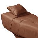 Ver imagem 3 de Maca Estofada para Clínica de Estética Facial com Capitonê Andressa Veludo Terracota Star Confort