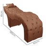 Maca Estofada para Clínica de Estética Facial com Capitonê Andressa Veludo Terracota Star Confort - 6