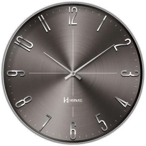 Relógio de Parede Herweg Ref: 4607-344 Taupe Metálico