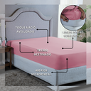 Ver imagem 3 de Lençol Super King 400 Fios Poliéster Ultra Macio com Elástico Avulso:rose