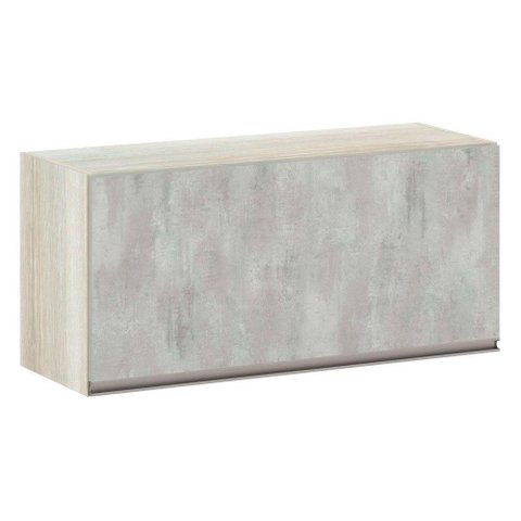 Armário Basculante 80cm 1 Porta Legno Crema C/Concreto