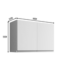 Ver imagem 2 de Armário de Geladeira Aereo 2 Portas Andreia 80cm Ajl Móveis:branco