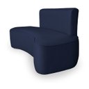 Ver imagem 4 de Sofá Feijão Orgânico Curvo 3 Lugar Suede Sala Contemporânea:azul Marinho