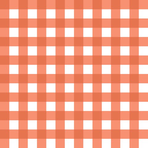 Papel de Parede Doce Estilo Xadrez Laranja 82311