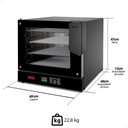 Ver imagem 3 de Forno Turbo Digital Elétrico Saro com 4 Esteiras 70l 220v Ftd22
