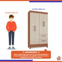 Ver imagem 3 de Guarda-Roupas Star 100% MDF Tuboarte 4 Portas 2 Gavetas