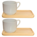 Ver imagem 1 de Kit Jogo 2 Xícaras Cappuccino 200ml C/ Pires Ret. Pinus